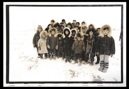 Appraisal: DUANE MICHALS b ESKIMO CHILDREN Photograph x in sheet signed