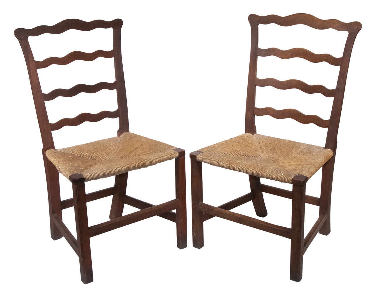 Appraisal: PR CHIPPENDALE RIBBON BACK CHAIRS Pair of circa - Mahogany