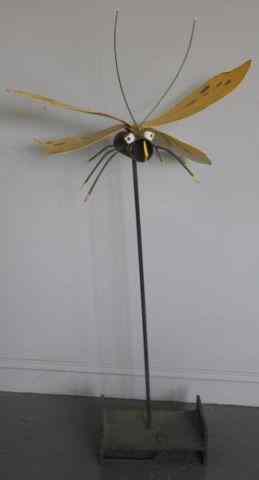 Appraisal: SUOMI Iron Sculpture of a Butterfly From a Farmingdale NY