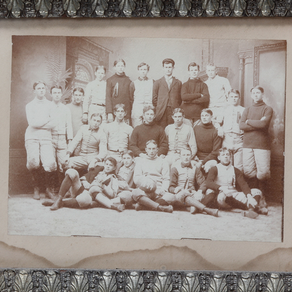 Appraisal: Photograph of young men's football team Vintage sports memorabilia in