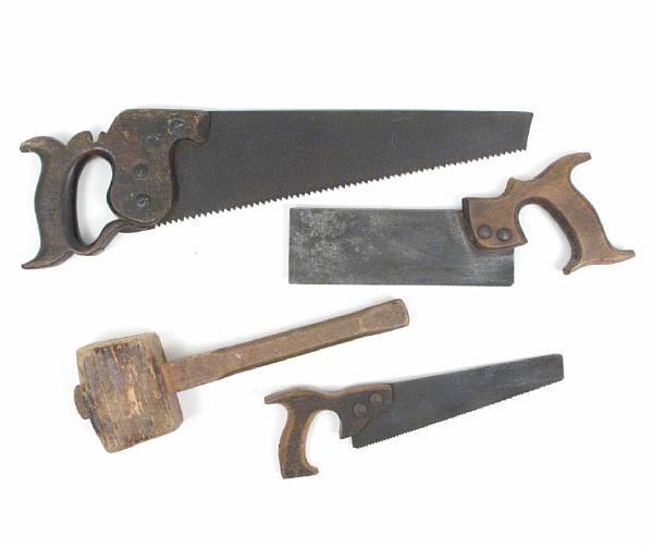 Appraisal: A collection of wood working tools length of largest in