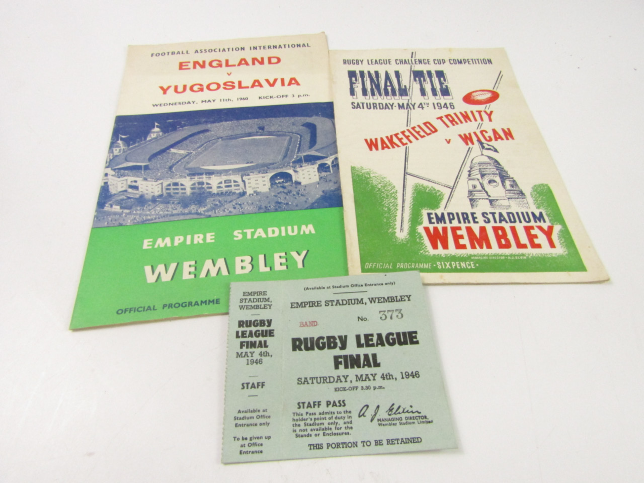 Appraisal: An FA International football programme England v Yugoslavia Wednesday th