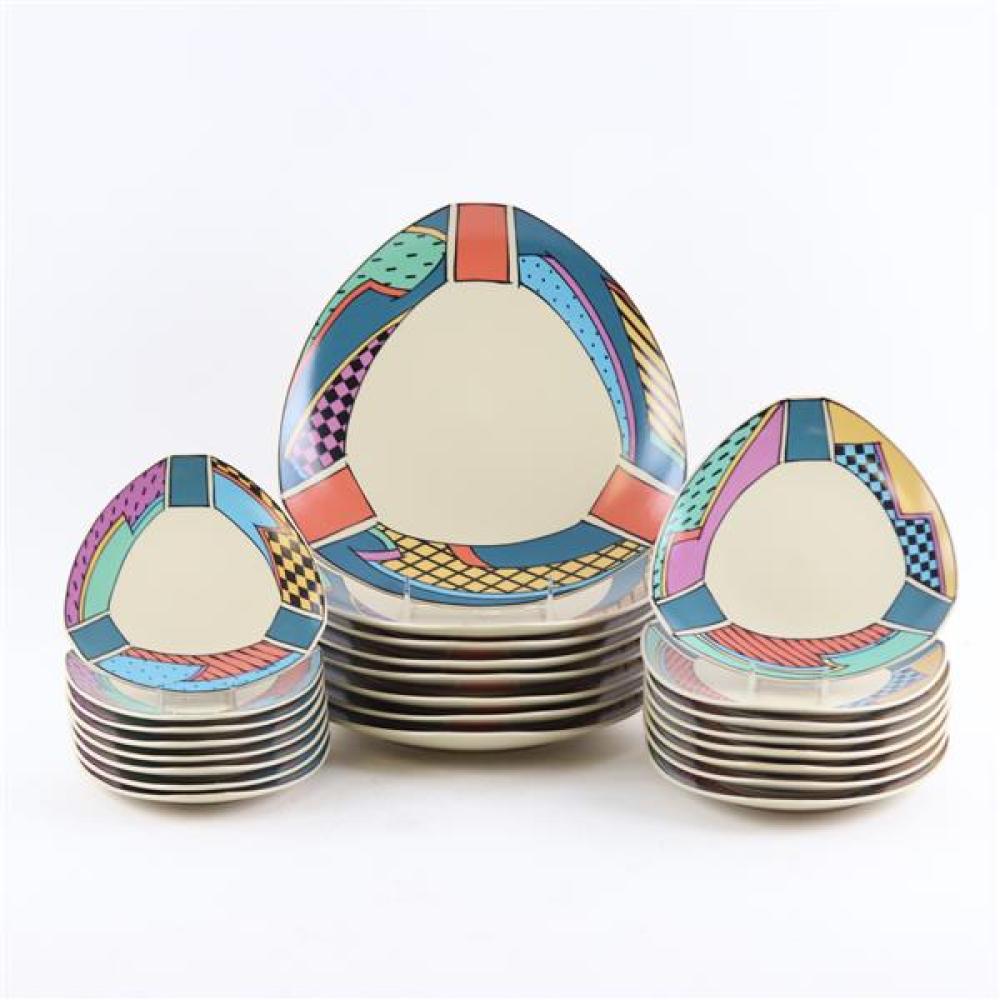 Appraisal: DOROTHY HAFNER FOR ROSENTHAL STUDIO-LINIE FLASH DINNERWARE PIECE GROUP INCLUDING