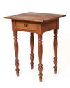 Appraisal: LAMP TABLE - Sheraton period single drawer country lamp table