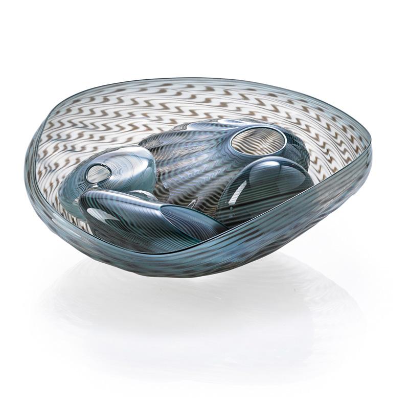 Appraisal: DALE CHIHULY Five-piece glass basket group Condition Report Excellent condition