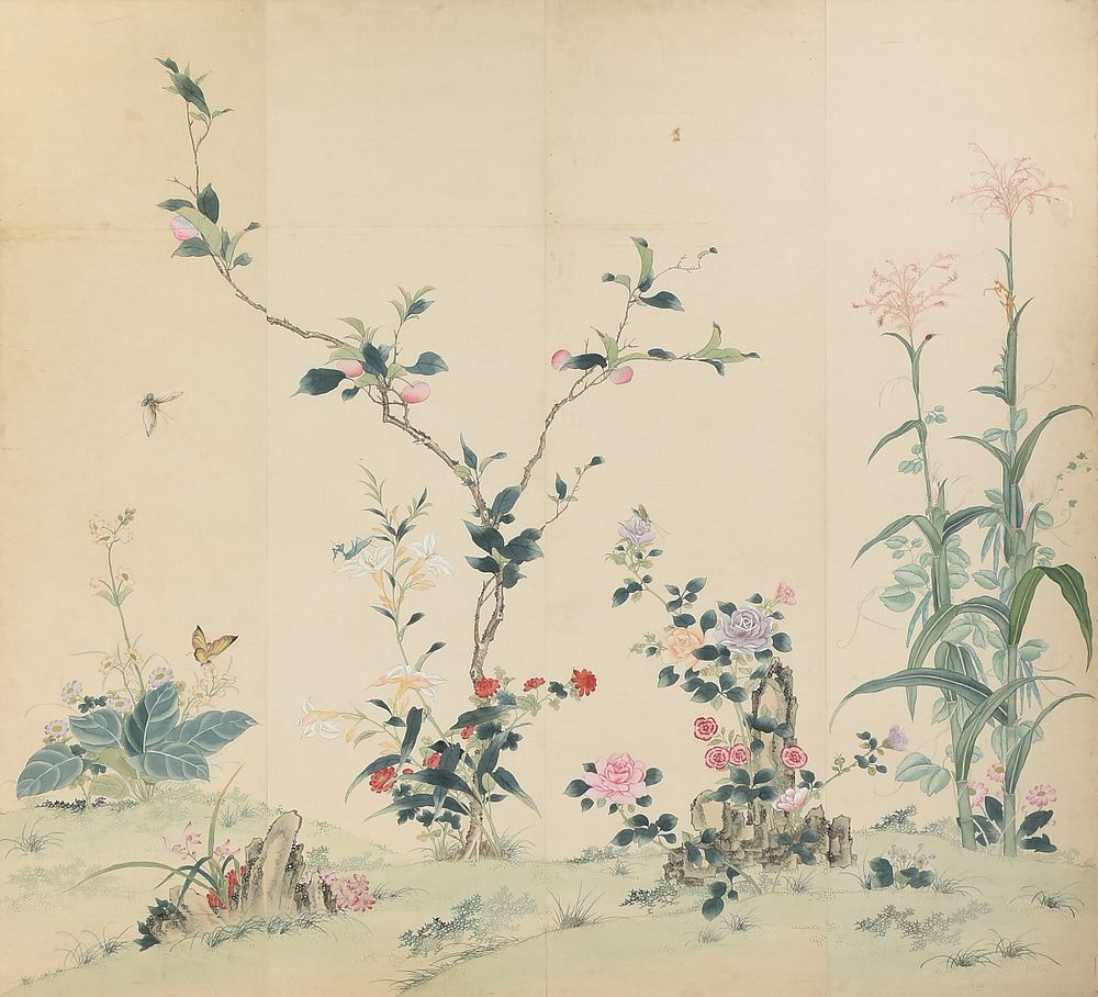 Appraisal: after YUN SHOUPING Chinese - A PAINTING Peach Tree Flowering