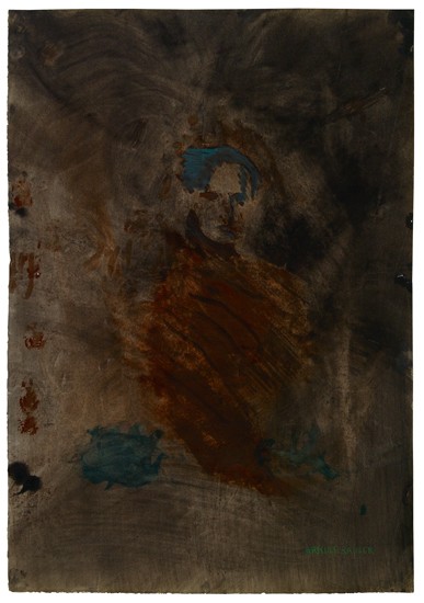 Appraisal: ARNULF RAINER Komposition mit Mann Gouache on paper x mm