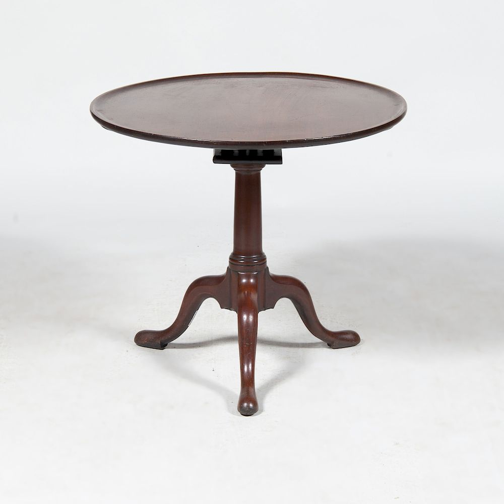 Appraisal: George II Mahogany Tripod Table with Associated Base x in