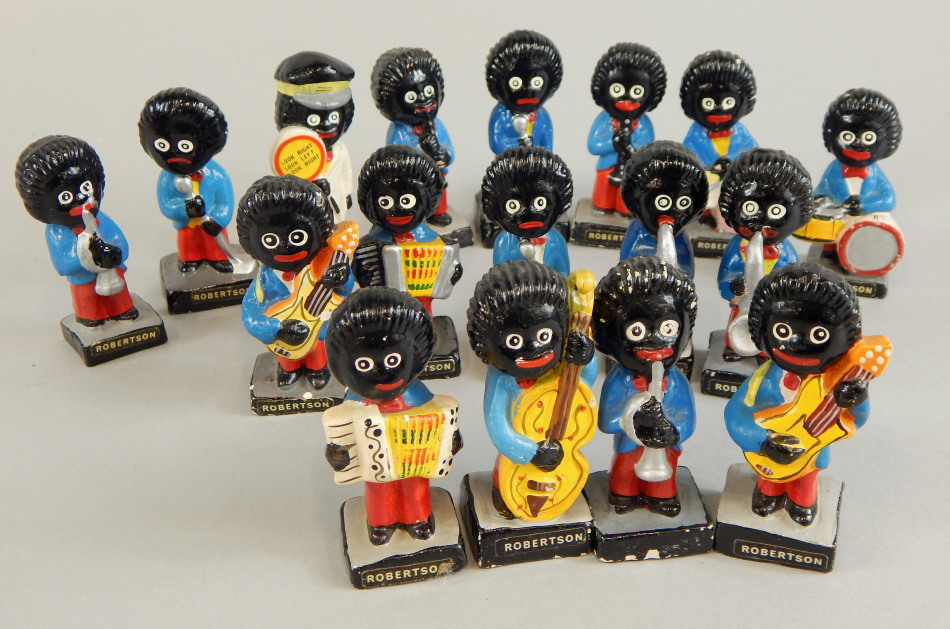 Appraisal: A collection of hand painted Robertsons Golly figures to include