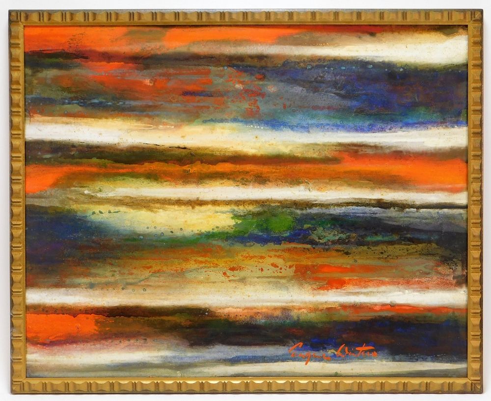 Appraisal: Eugene Winters Abstract Expressionist Painting Eugene Winters Austria United States