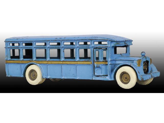 Appraisal: Cast Iron Arcade ACF Bus Toy Description Blue with white