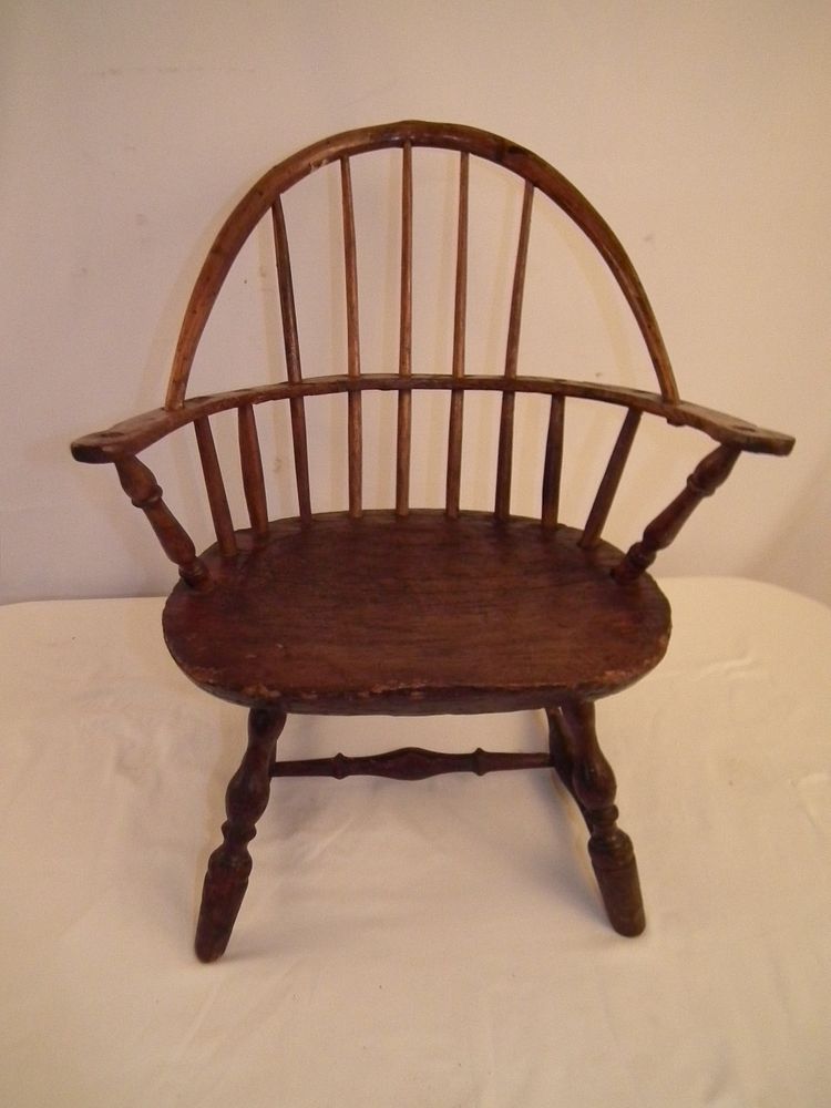 Appraisal: PERIOD CHILD'S CHAIR Circa child's windsor chair cut down with