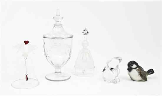 Appraisal: A Collection of Glass Decorative Articles comprising a Baccarat glass