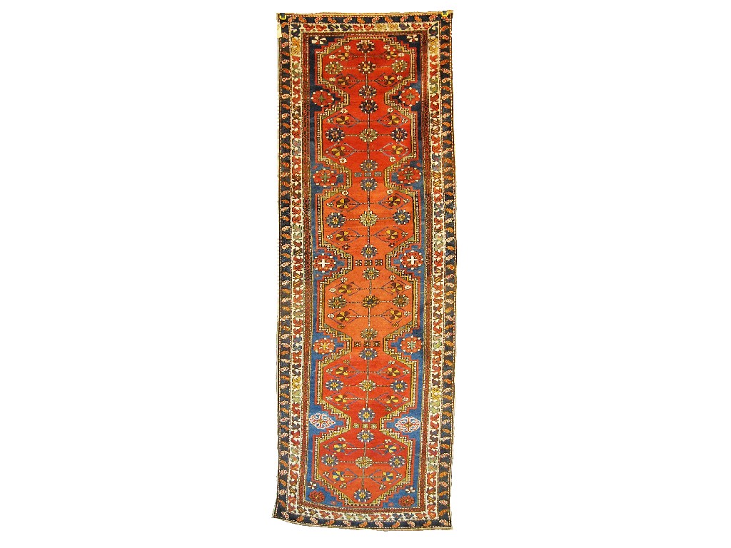 Appraisal: Antique Caucasian Shirvan runner circa