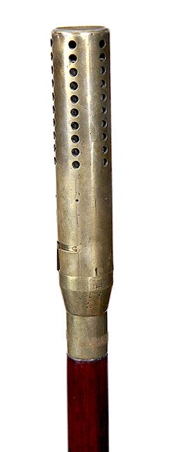 Appraisal: Torch System Cane- early th century- a kerosene torch cane