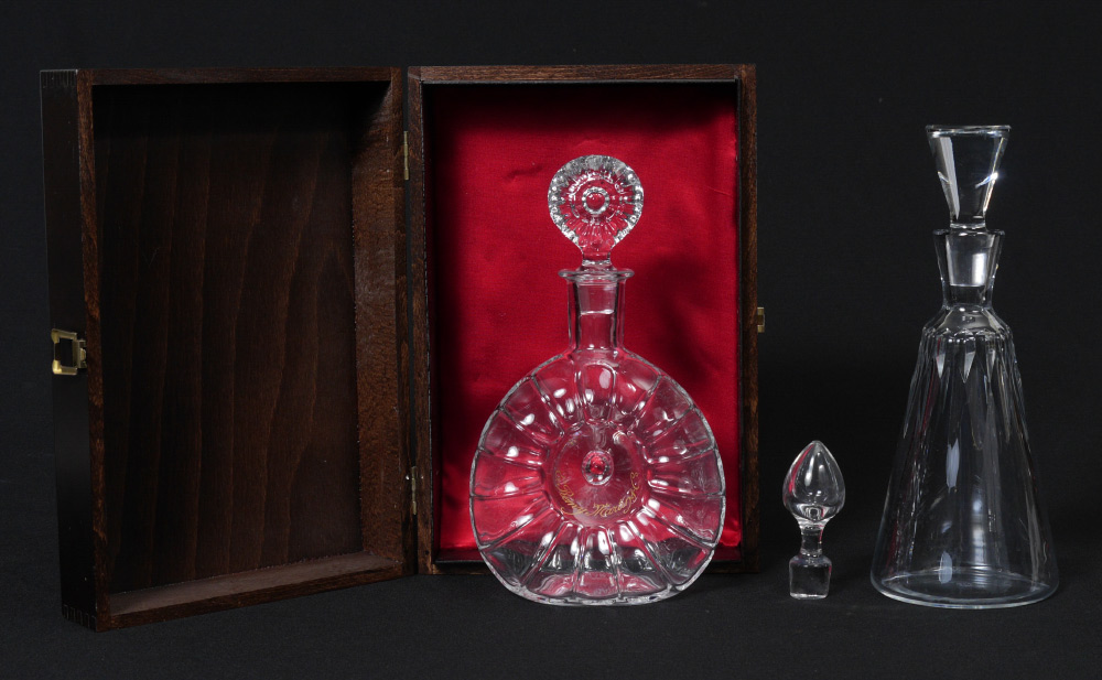 Appraisal: BACCARAT CRYSTAL DECANTERS pieces total to include Remy Martin decanter