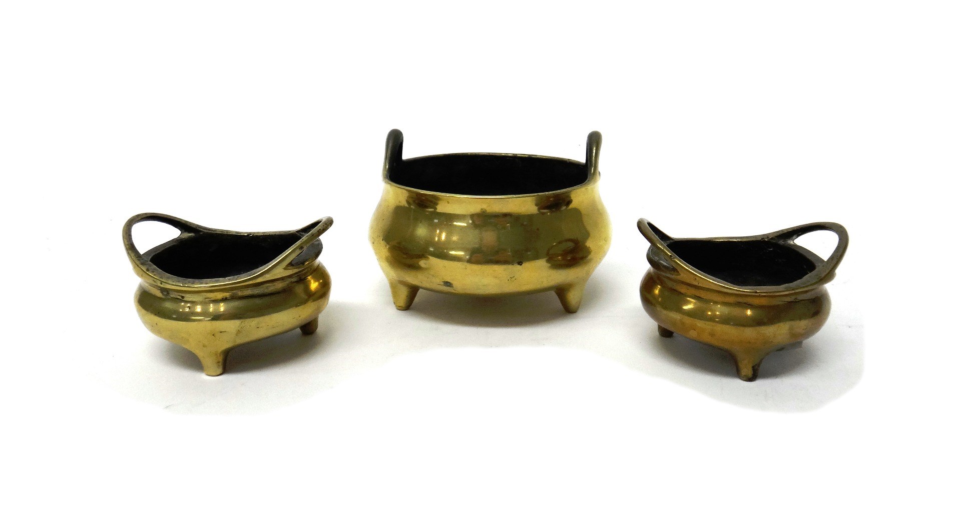 Appraisal: A Chinese bronze censer Xuande mark but later compressed form