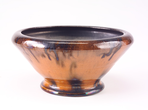 Appraisal: GEORGE OHR Flaring bowl with closed-in rim its interior covered