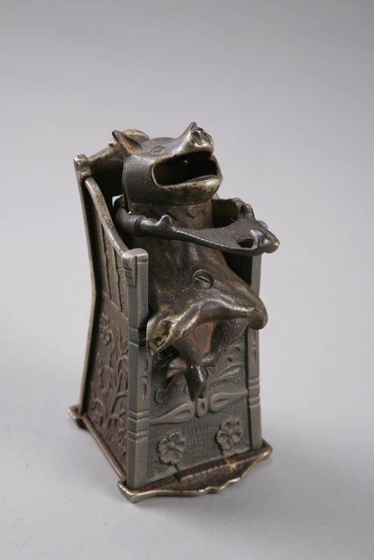 Appraisal: PIG IN HIGH CHAIR MECHANICAL BANK American late th-early th