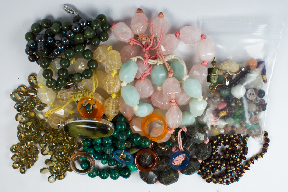 Appraisal: COLLECTION OF MULTI-STONE BEAD GLASS PLASTIC AND METAL JEWELRY Collection