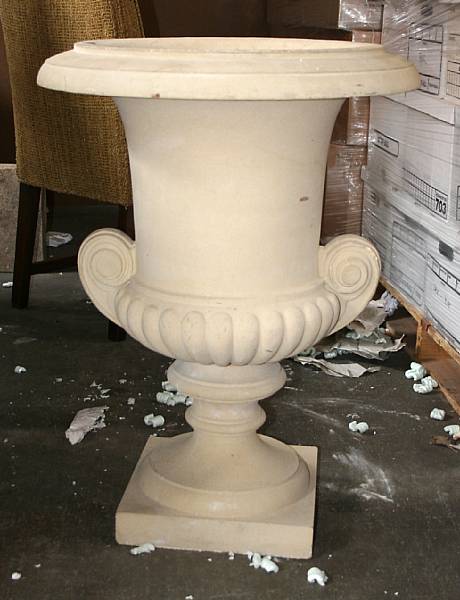 Appraisal: A Neoclassical style cast stone urn last quarter th century