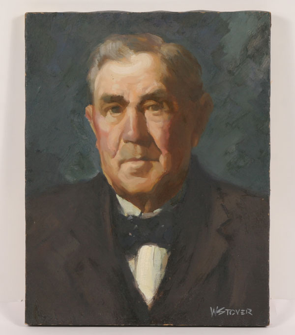 Appraisal: Wallace Stover American - Portrait of an Elderly Gentleman oil