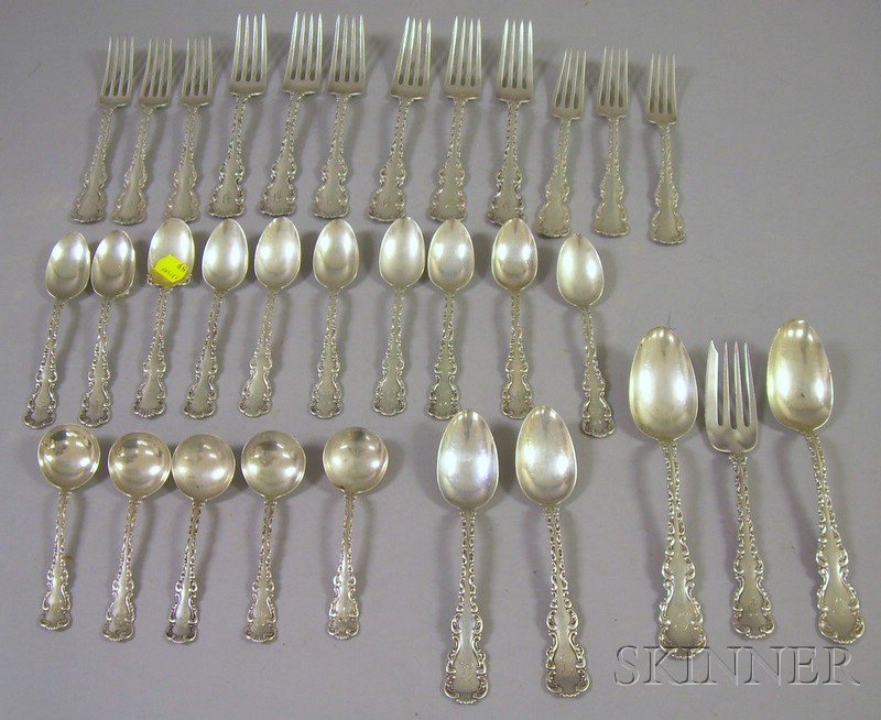 Appraisal: Approximately Thirty-two Pieces of a Whiting Louis XV Pattern Sterling