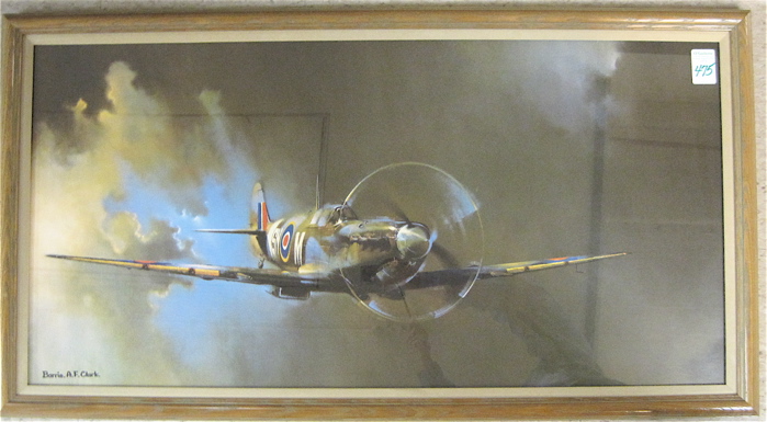 Appraisal: AN AVIATION COLOR PRINT after the original painting by Barrie