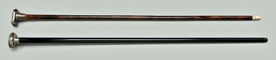 Appraisal: Two canes compass and match safe one with tapered shaft