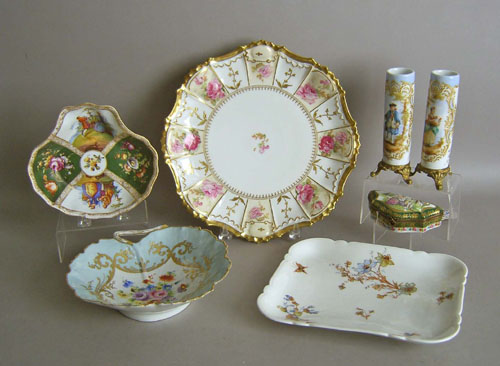 Appraisal: Painted porcelain to include Dresden Limoges etc