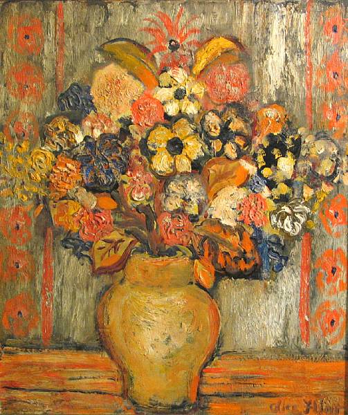 Appraisal: Alice Flint Untitled Flowers in a vase signed 'Alice Flint'