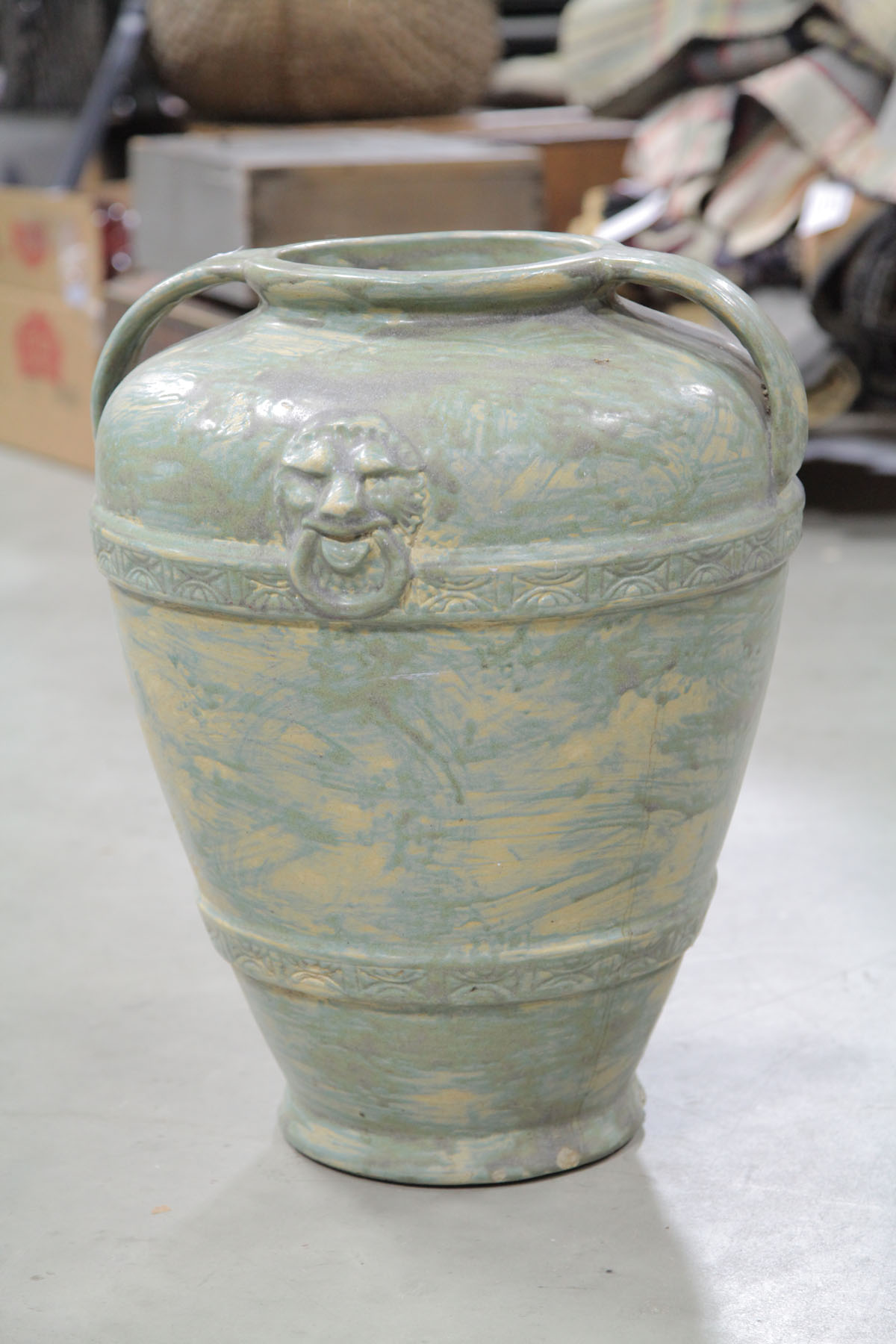 Appraisal: BURLEY WINTER URN Ohio early th century Large floor urn