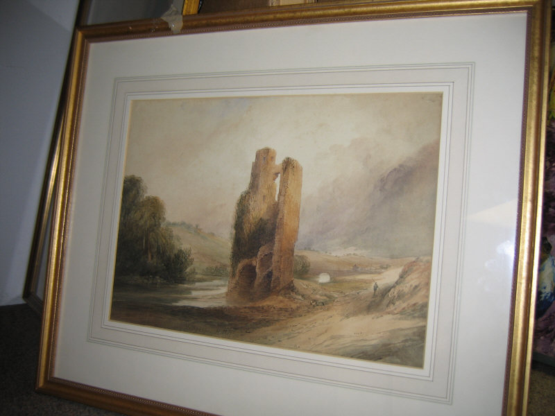 Appraisal: HENRY O'NEILL BRITISH - THE GATEHOUSE AT MONASTERBOICE watercolor on