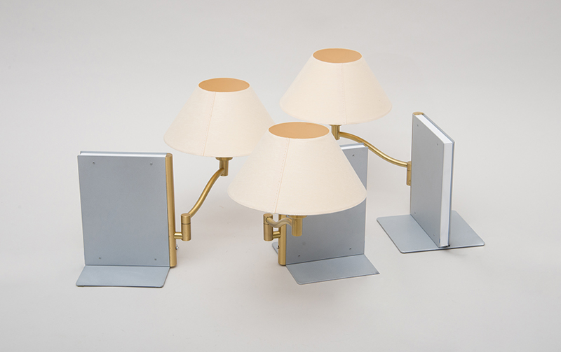 Appraisal: GROUP OF THREE MODERN LIBRARY LAMPS x x in overall