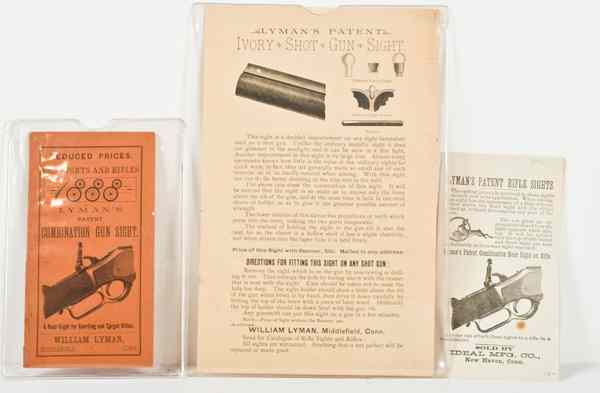 Appraisal: William Lyman Middlefield CT Advertisements pocket catalogue of gun sights