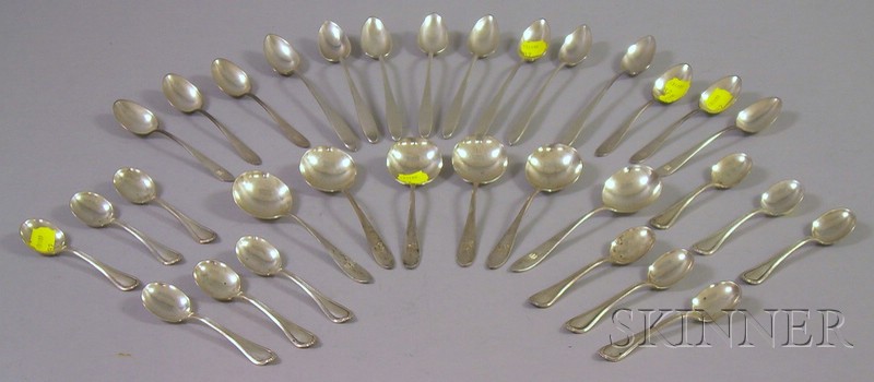 Appraisal: Four Sets of Sterling Silver Spoons a set of eight