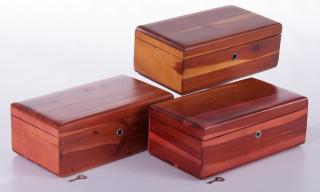 Appraisal: Lane Sample Size Cedar Chests Trio Three cedar storage chests