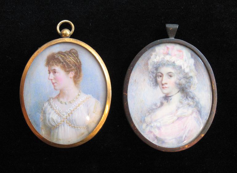 Appraisal: ROBERT WRIGHT A portrait miniature of Rose Ethel Wright oval