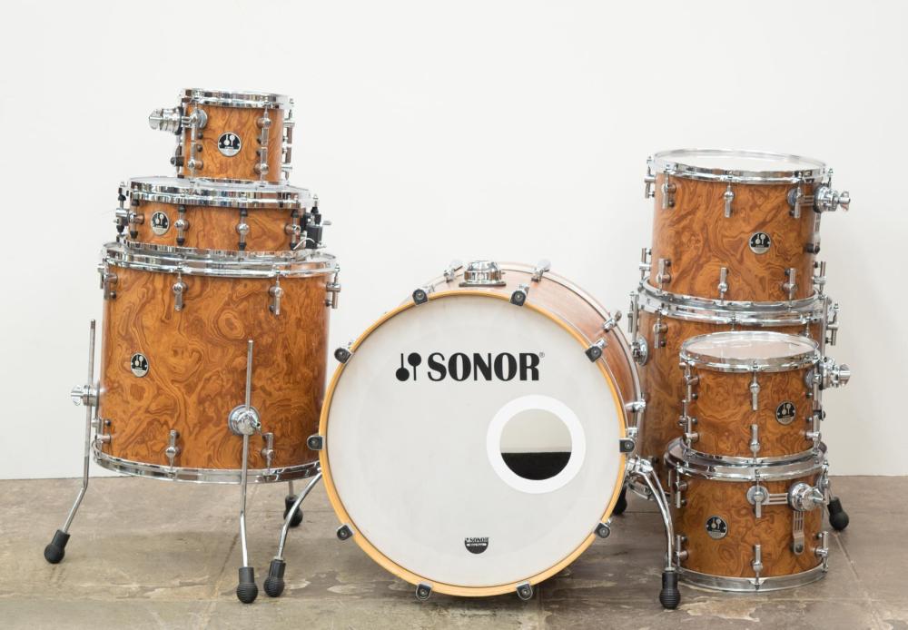 Appraisal: EIGHT-PIECE SONOR S CLASSIX SERIES DRUM SET Birch with Walnut