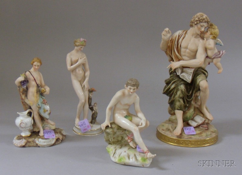 Appraisal: Four Classical Porcelain Figurines