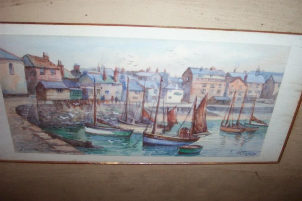 Appraisal: An early th century watercolour of the harbour at St