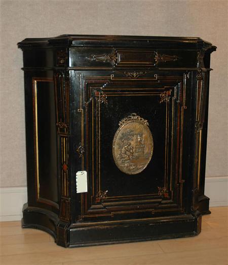 Appraisal: Napoleon III Metal Mounted Painted Side Cabinet Estimate -