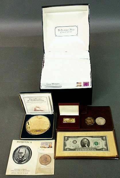 Appraisal: - Group of commemorative coins medals Presidential Medals cover collection