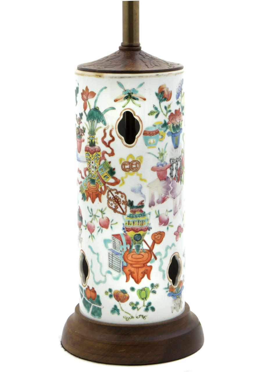 Appraisal: A Chinese porcelain vase now mounted as a lamp height