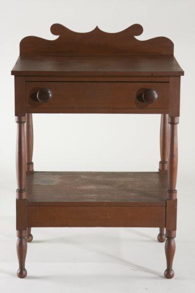 Appraisal: Two-Tiered Cherry Washstand th c Mid-Atlantic poplar secondary one board