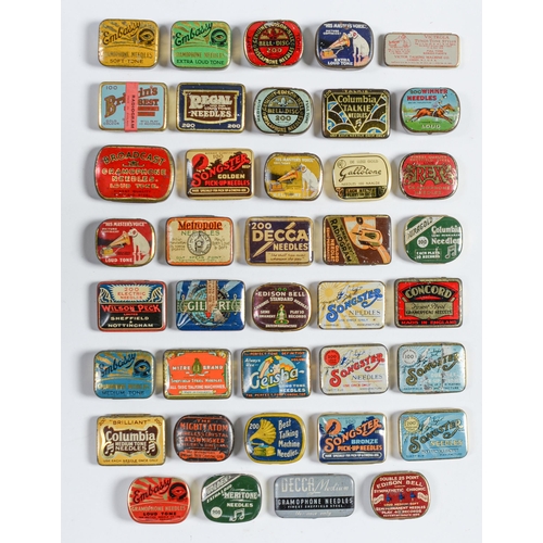 Appraisal: Advertising Thirty-nine gramophone needle tins first half th c lithographed