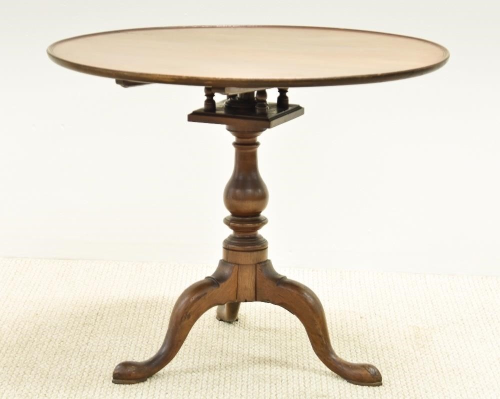 Appraisal: Pennsylvania Queen Anne walnut tea table with dish top bird