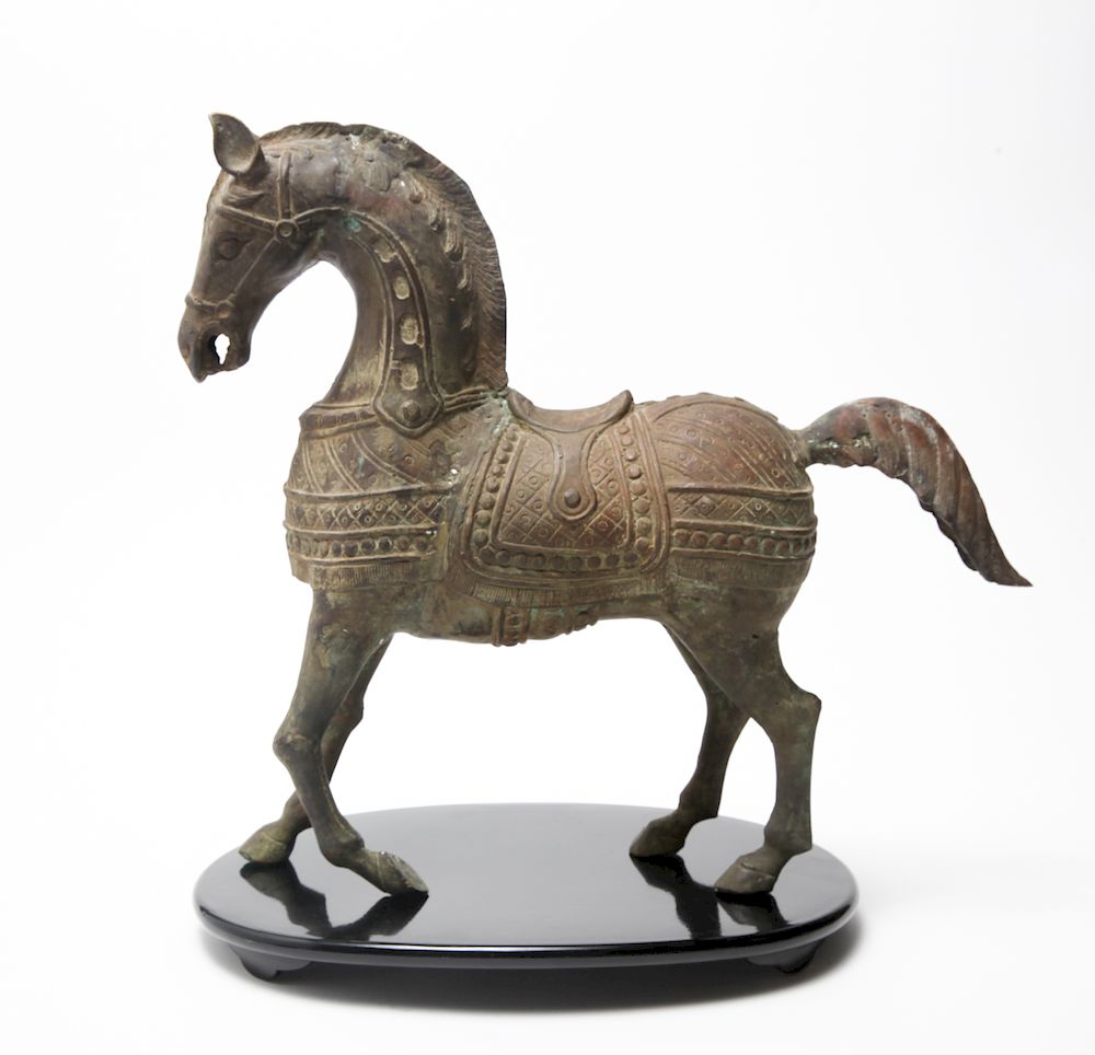 Appraisal: Chinese Bronze Archaistic Style Figure of a Horse Chinese archaistic