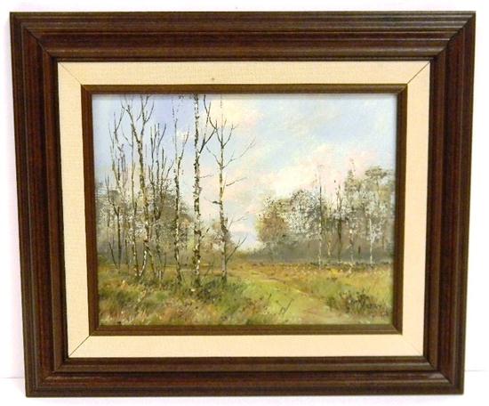 Appraisal: Anthony T Avery th C English oil on canvas landscape