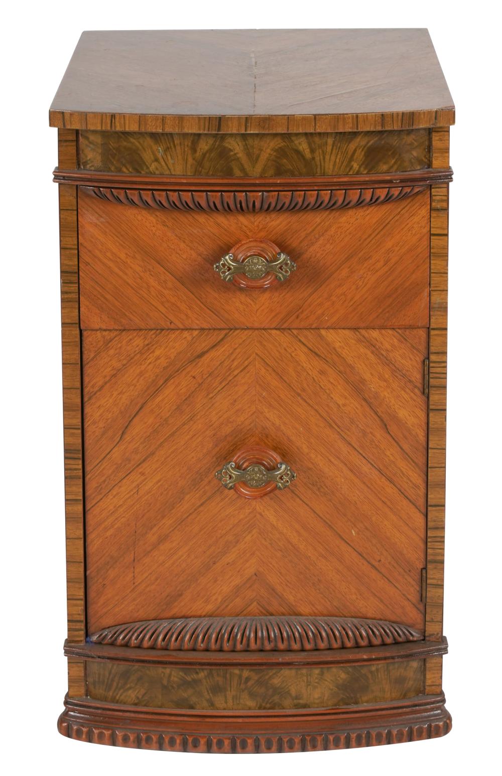 Appraisal: CARVED SIDE CABINEThaving a drawer over a hinged door inches